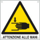 Cartello pericolo attenzione alle mani EN ISO 7010