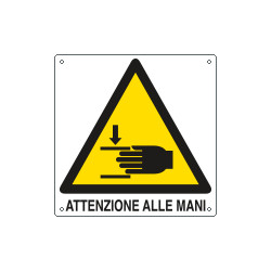 Cartello pericolo attenzione alle mani EN ISO 7010