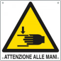 Cartello pericolo attenzione alle mani EN ISO 7010