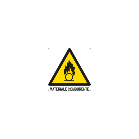 Cartello pericolo materiale comburente EN ISO 7010