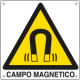 Cartello pericolo campo magnetico EN ISO 7010