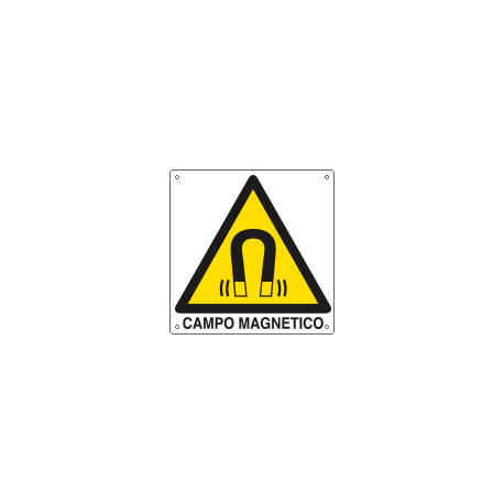 Cartello pericolo campo magnetico EN ISO 7010