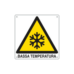 Cartello pericolo bassa temperatura EN ISO 7010