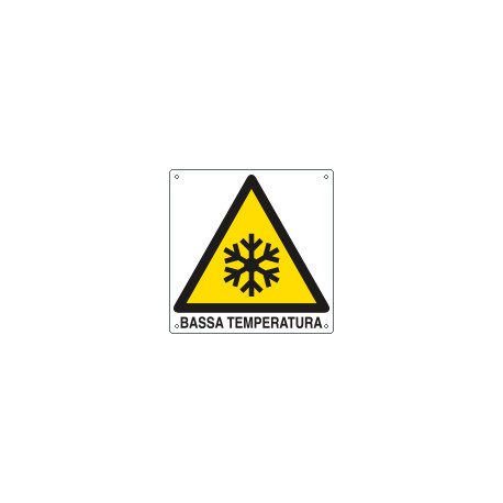 Cartello pericolo bassa temperatura EN ISO 7010