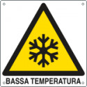 Cartello pericolo bassa temperatura EN ISO 7010