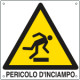Cartello pericolo pericolo d'inciampo EN ISO 7010