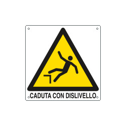 Cartello pericolo caduta con dislivello EN ISO 7010