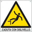 Cartello pericolo caduta con dislivello EN ISO 7010