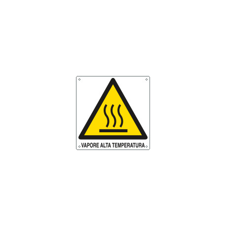 Cartello pericolo vapore alta temperatura EN ISO 7010