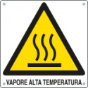 Cartello pericolo vapore alta temperatura EN ISO 7010