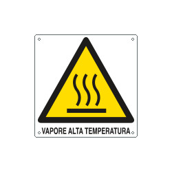 Etichetta autoadesiva pericolo vapore alta temperatura EN ISO 7010