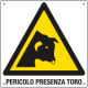 Cartello pericolo presenza toro EN ISO 7010