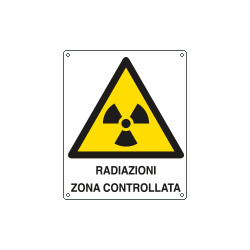 Cartello pericolo radiazioni zona controllata EN ISO 7010