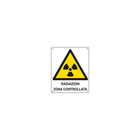 Cartello pericolo radiazioni zona controllata EN ISO 7010