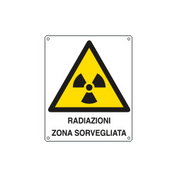 Cartello pericolo radiazioni zona sorvegliata EN ISO 7010
