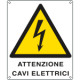 Cartello pericolo attenzione cavi elettrici EN ISO 7010