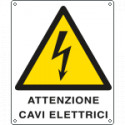 Cartello pericolo attenzione cavi elettrici EN ISO 7010