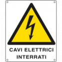 Cartello pericolo cavi elettrici interrati EN ISO 7010