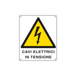 Etichetta adesiva cavi elettrici in tensione EN ISO 7010