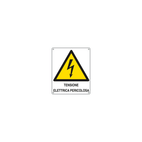 Cartello pericolo Tensione elettrica pericolosa EN ISO 7010