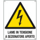 Cartello pericolo attenzione "lame in tensione"ISO 7010