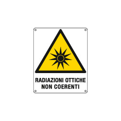 Cartello pericolo radiazioni ottiche non coerenti EN ISO 7010
