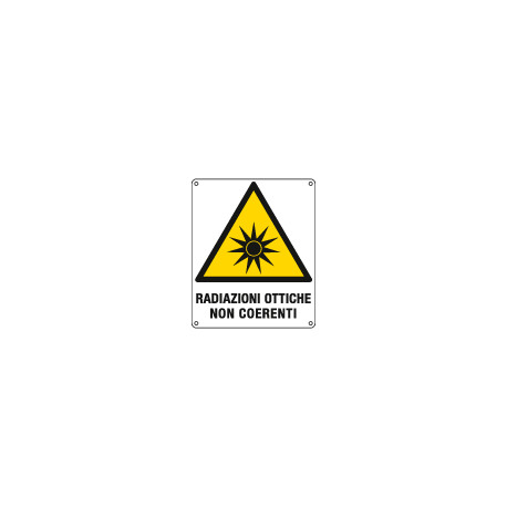 Cartello pericolo radiazioni ottiche non coerenti EN ISO 7010