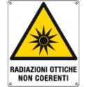 Cartello pericolo radiazioni ottiche non coerenti EN ISO 7010