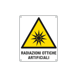 Cartello pericolo radiazioni ottiche artificiali EN ISO 7010