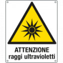 Cartello pericolo Attenzione raggi ultravioletti en iso 7010