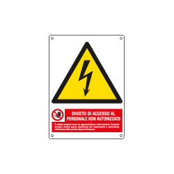 Cartello pericolo attenzione divieto accesso personale. . EN ISO 7010