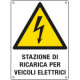 Cartello pericolo "stazione di ricarica veicoli elettrici" ISO 7010
