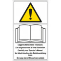Cartello Leggere attentamente il manuale EN ISO 7010