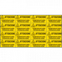 Foglio 16 etichette Attenzione temperature pericolose EN ISO 7010