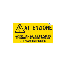 Etichetta autoadesiva Attenzione solam. gli elettricisti. . . EN ISO 7010