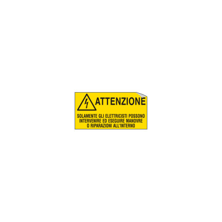 Etichetta autoadesiva Attenzione solam. gli elettricisti. . . EN ISO 7010