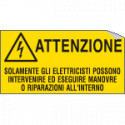 Etichetta autoadesiva Attenzione solam. gli elettricisti. . . EN ISO 7010
