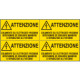 Foglio da 4 etichette autoadesive Solam. gli elettricisti. . EN ISO 7010