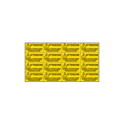 Foglio da 16 etichette autoadesive Solam. gli elettricist. . EN ISO 7010