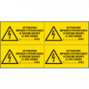 Foglio da 4 etichette autoadesive Att. Impianto fotovolta. . EN ISO 7010