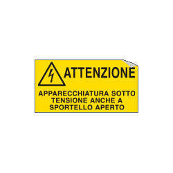 Etichetta autoadesiva Attenzione apparecchiatura sotto t. . EN ISO 7010