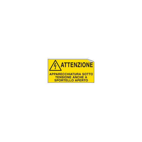 Etichetta autoadesiva Attenzione apparecchiatura sotto t. . EN ISO 7010