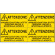 Foglio da 4 etichette autoadesive Apparecchiatura sotto. . . EN ISO 7010