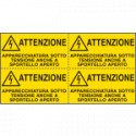 Foglio da 4 etichette autoadesive Apparecchiatura sotto. . . EN ISO 7010