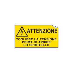 Etichetta autoadesiva Attenzione togliere la tensione pr. . EN ISO 7010