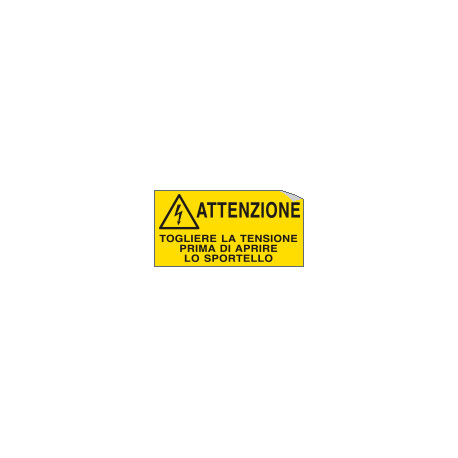 Etichetta autoadesiva Attenzione togliere la tensione pr. . EN ISO 7010