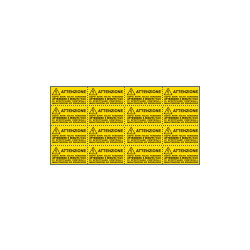 Foglio da 16 etichette autoadesive Dopo aver tolto tensione EN ISO7010