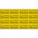 Foglio da 16 etichette autoadesive Dopo aver tolto tensione EN ISO7010