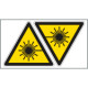 Etichetta pericolo raggi laser solo simbolo EN ISO 7010