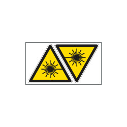 Etichetta pericolo raggi laser solo simbolo EN ISO 7010